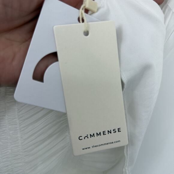 Commense Spaghetti Strap Tiered Maxi Dress size XL White Sparkle Bodycon NEW - Picture 16 of 16